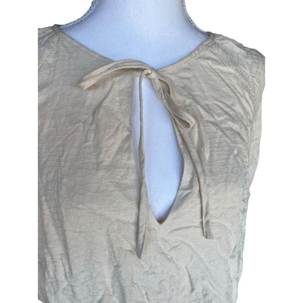 11 Honore Women's Peplum Blouse Puff Sleeve Ivory Jaquard Size 20 NEW With Tags - Picture 3 of 10